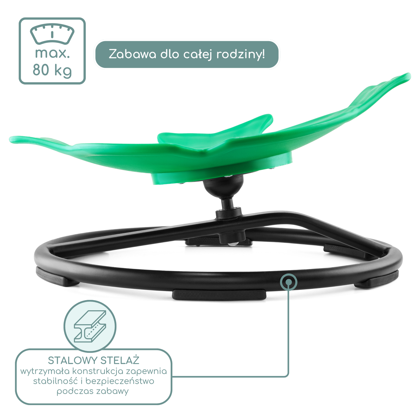 Mini carusel pentru copii Pești - culoare verde