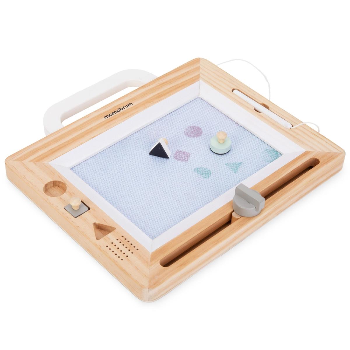 Album de însemnări din lemn cu ștampile - planșă de desen