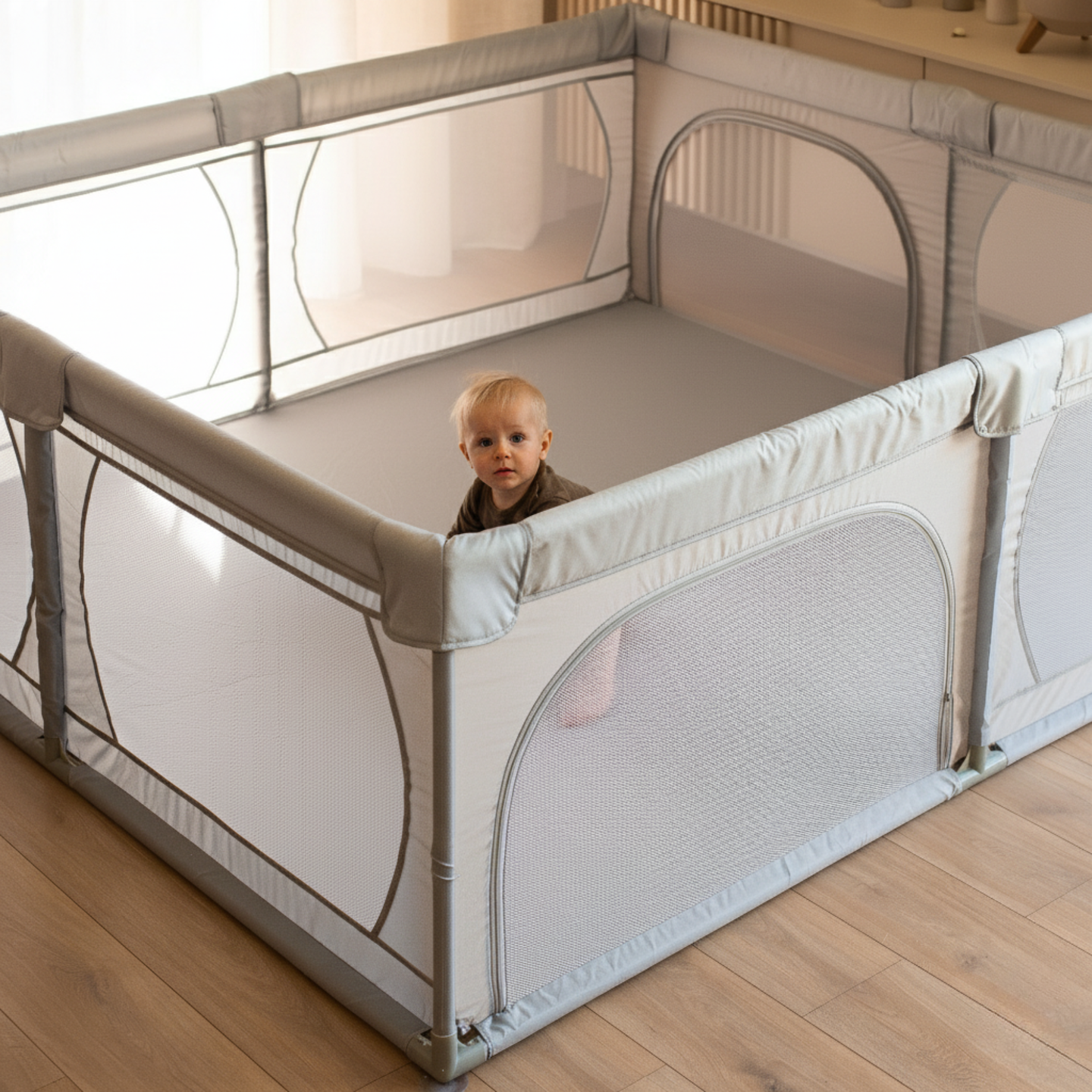 Pătuț mare 200 cm x 180 cm - loc de joacă pentru copii, piscină uscată