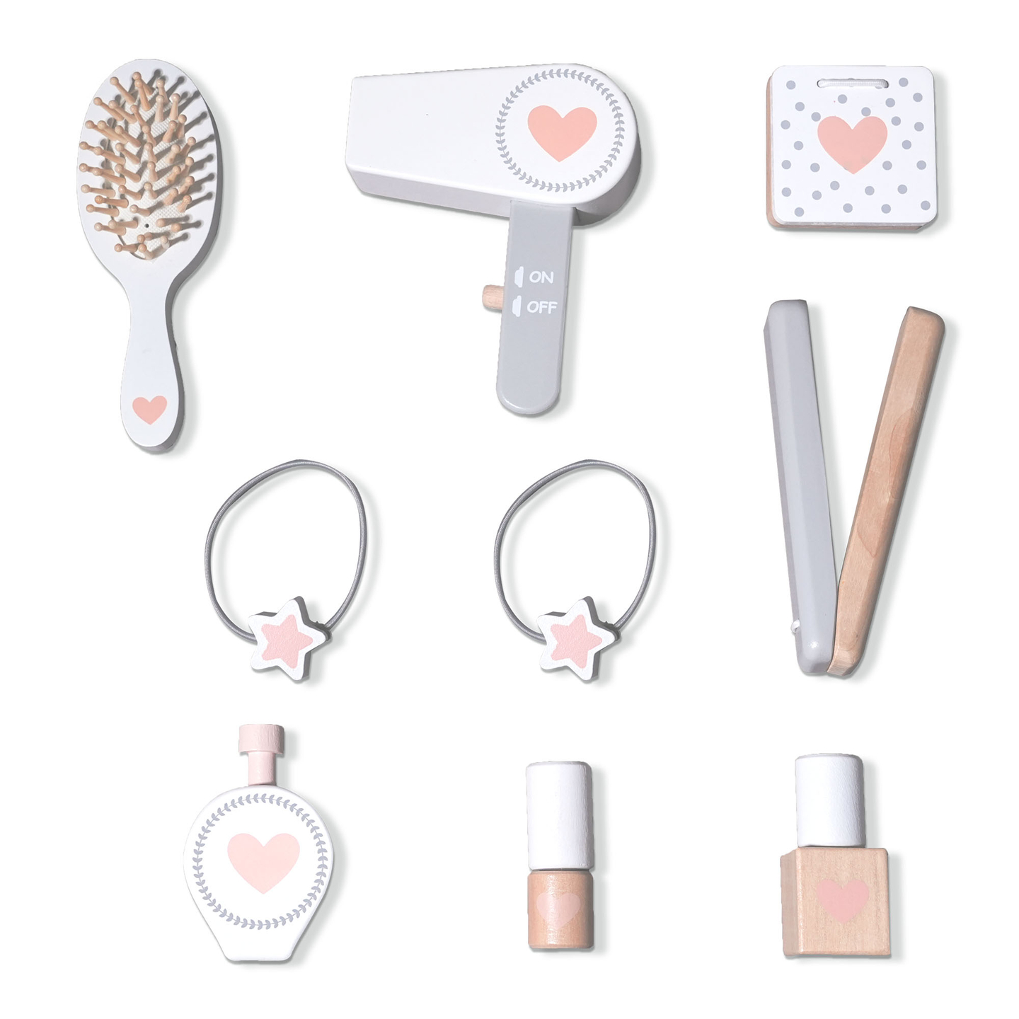 Măsuță de toaletă pentru copii din lemn cu scaun, accesorii și iluminare LED