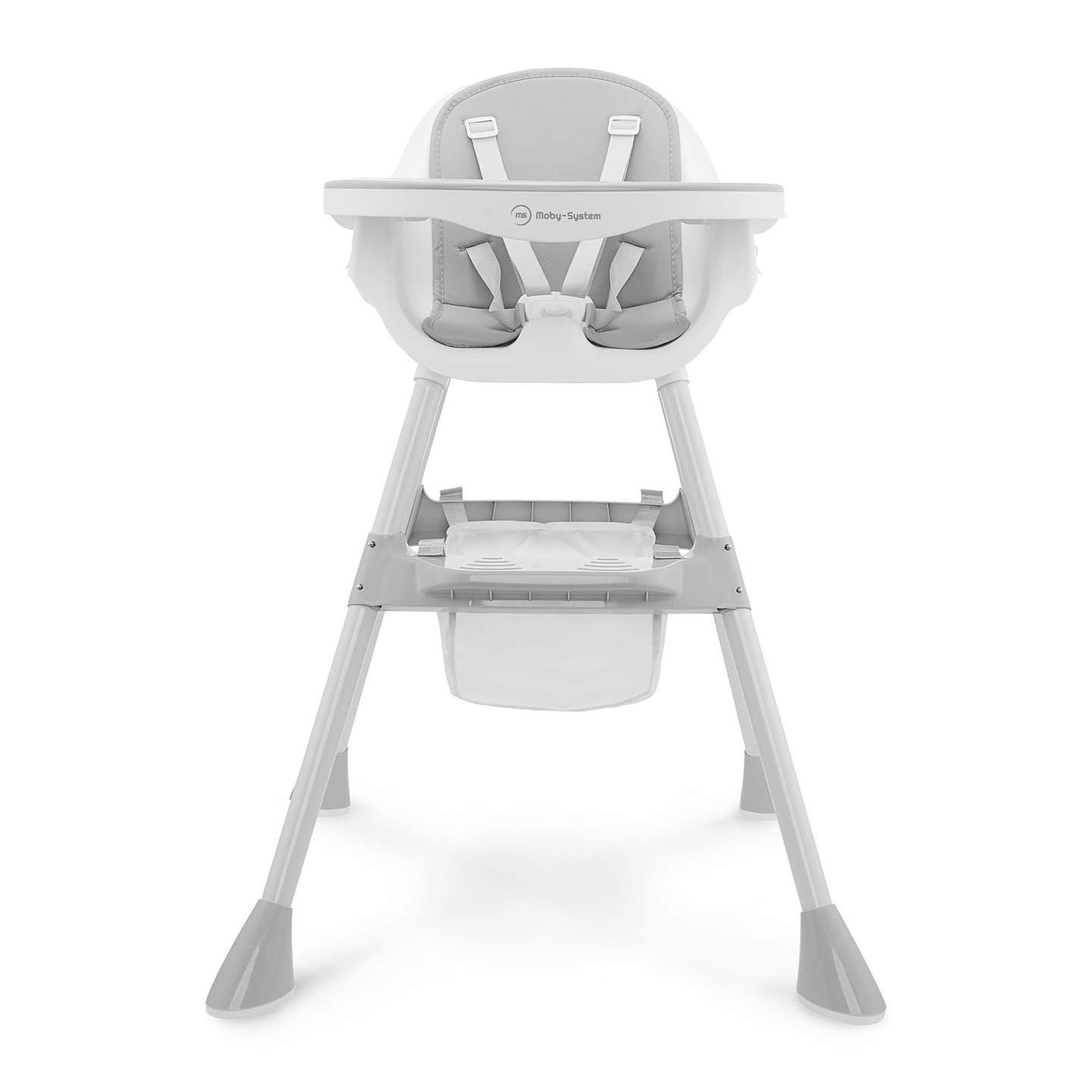 Moby-System Magnolia scaun înalt reglabil 2 în 1 - gri