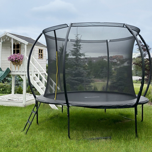 Trambulina de gradina XL HyperMotion pentru copii - 305 cm 10FT - cu scara si plasa interioara - pentru casa si gradina