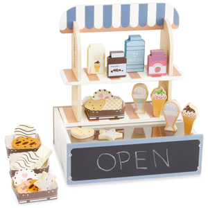 Magazin pliabil din lemn - cafenea, patiserie cu accesorii