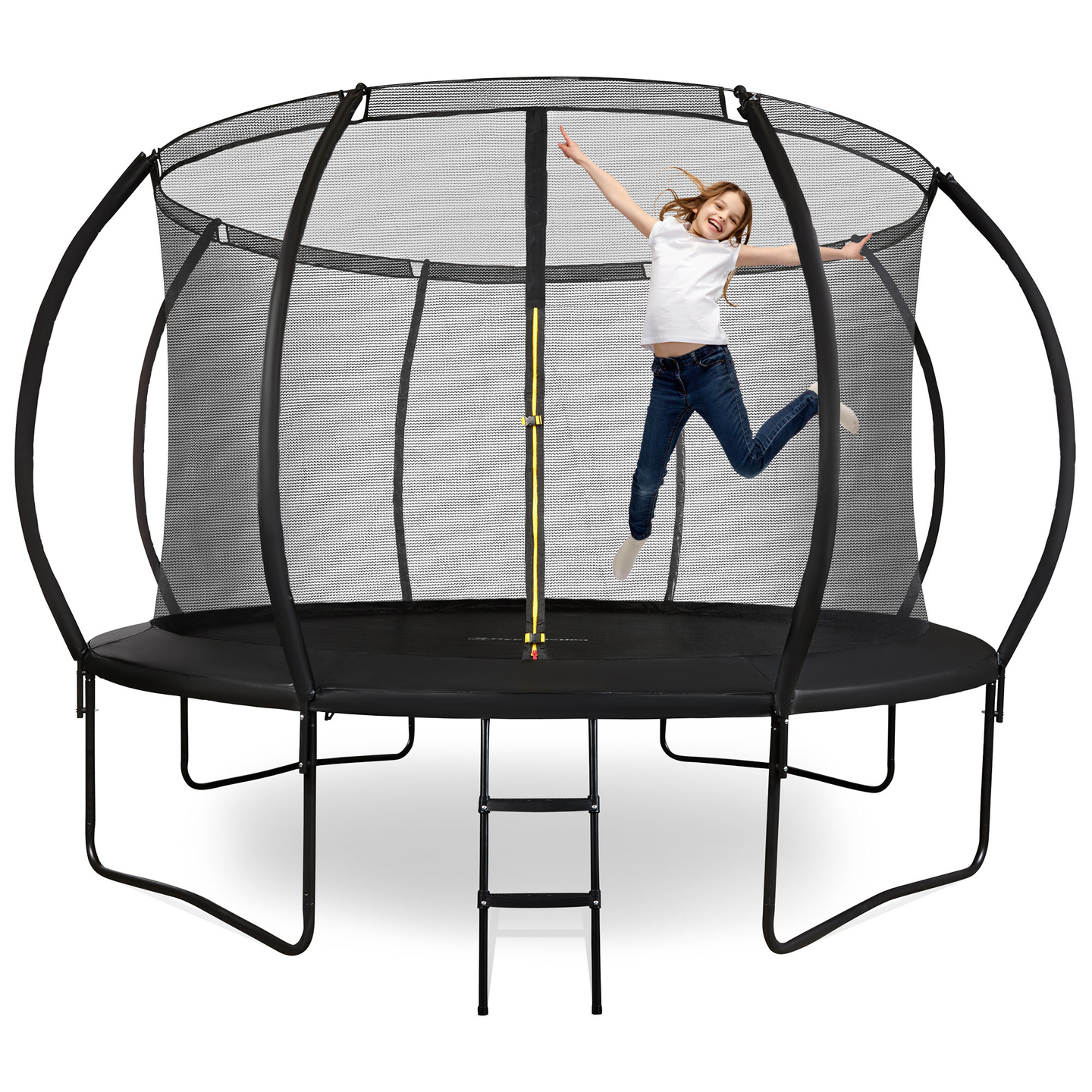 Trambulina XXL de gradina pentru copii HyperMotion - 366 cm 12FT - cu scara si plasa interioara - pentru casa si gradina - 150kg max