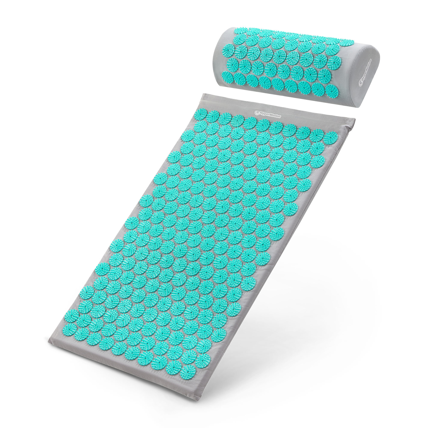 Saltea de presopunctură cu pernă și husă - 72 cm HyperMotion gri-mentă