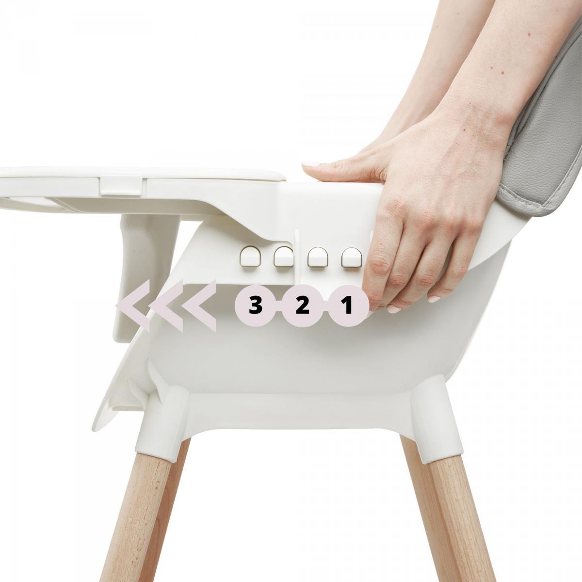 AMELIA scaun de hrănire 3in1 Moby-System, gri