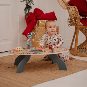 Masă educațională din lemn 7in1, muzicală, senzorială