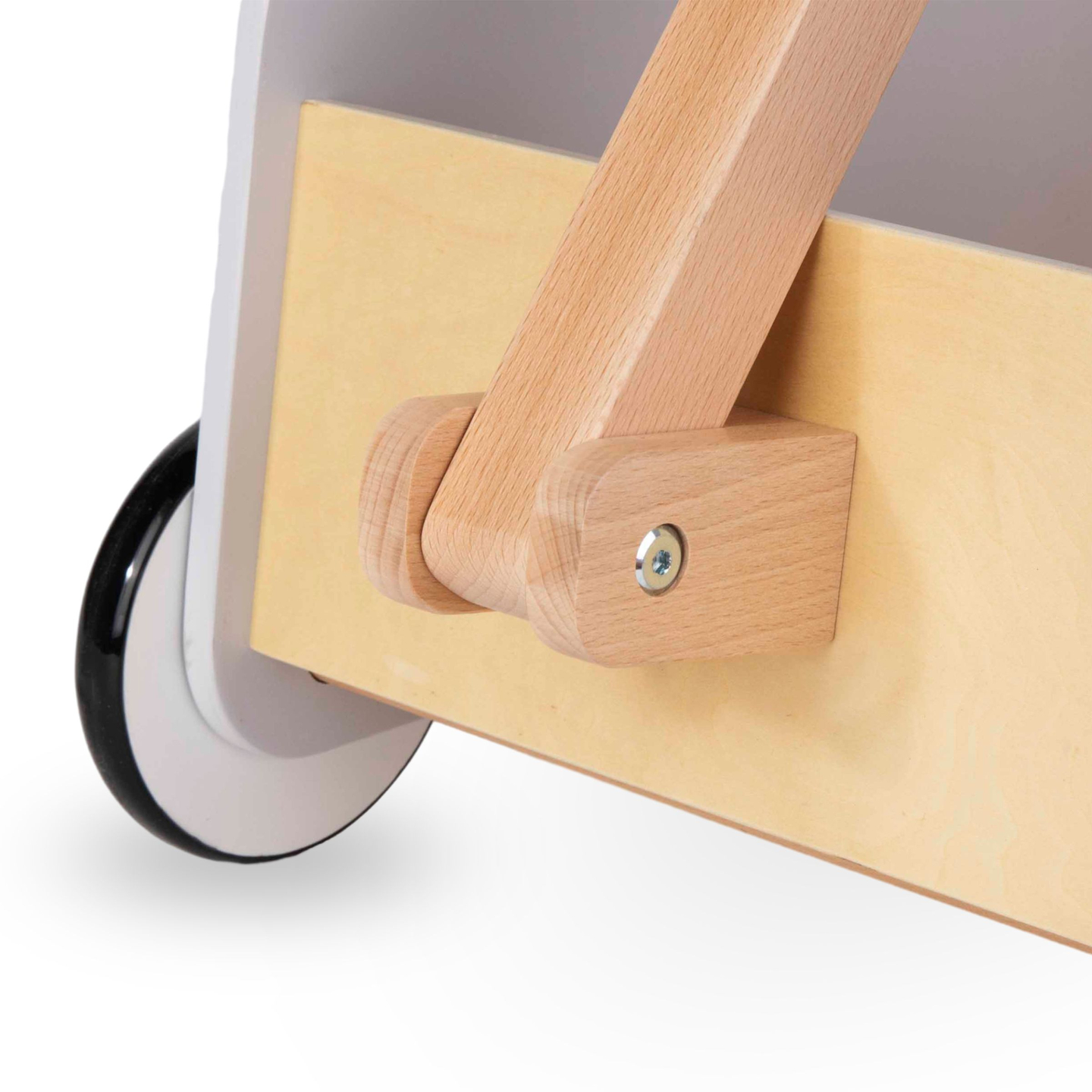 Cărucior de jucărie din lemn - trageți remorcă