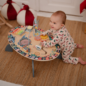 Masă educațională din lemn 7in1, muzicală, senzorială