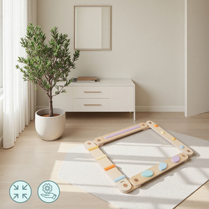 Cale senzorială mare din lemn - cale de echilibru - 9 elemente