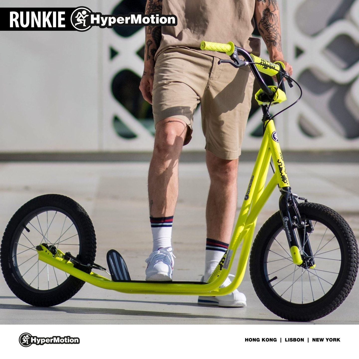 Trotinetă de oraș Hypermotion RUNKIE cu roți gonflabile de 40 cm (16'')