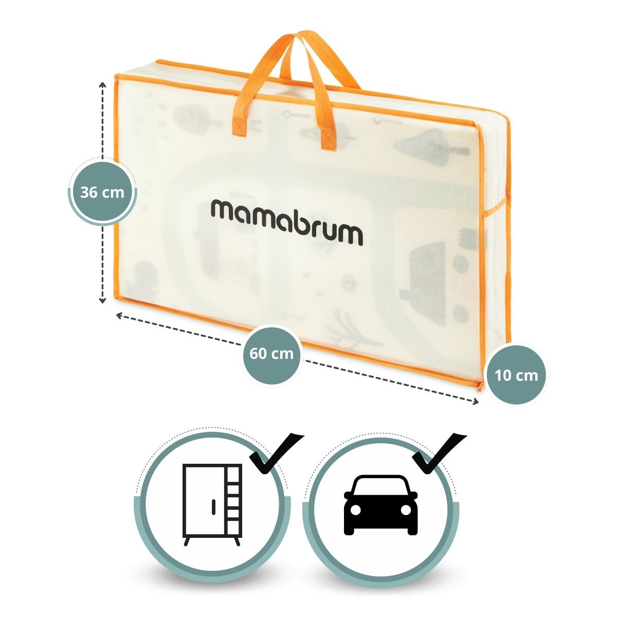 Covoraș din spumă pliabil pe două fețe 180 x 120 x 1cm - Charming Town/Sand Beige