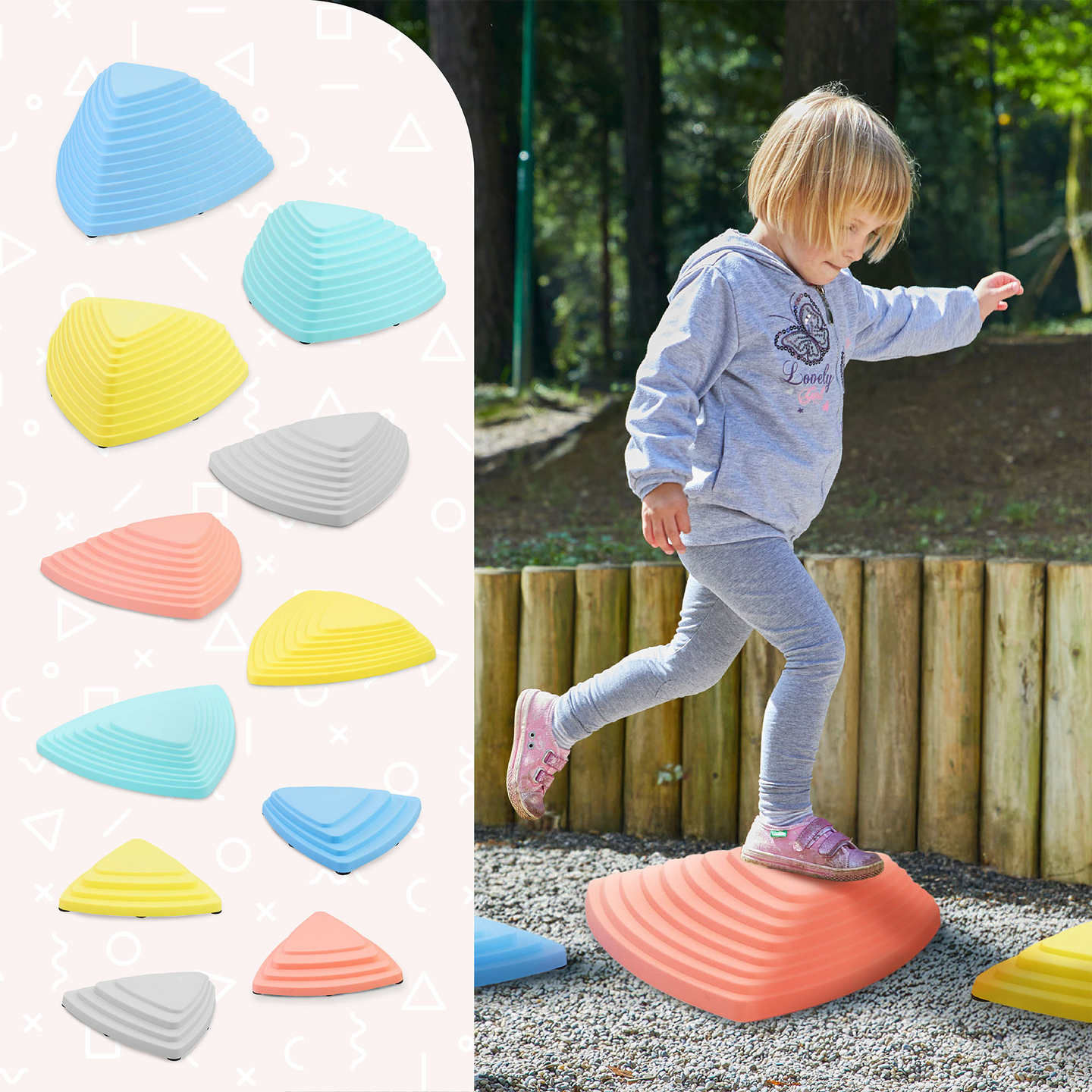 Pietre de echilibrare colorate - 11 bucăți