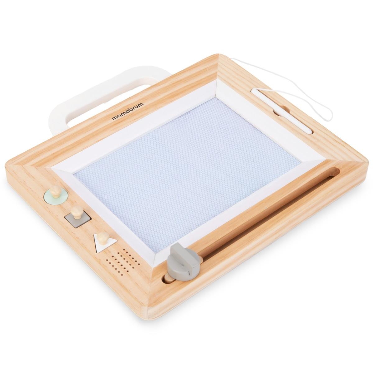 Album de însemnări din lemn cu ștampile - planșă de desen