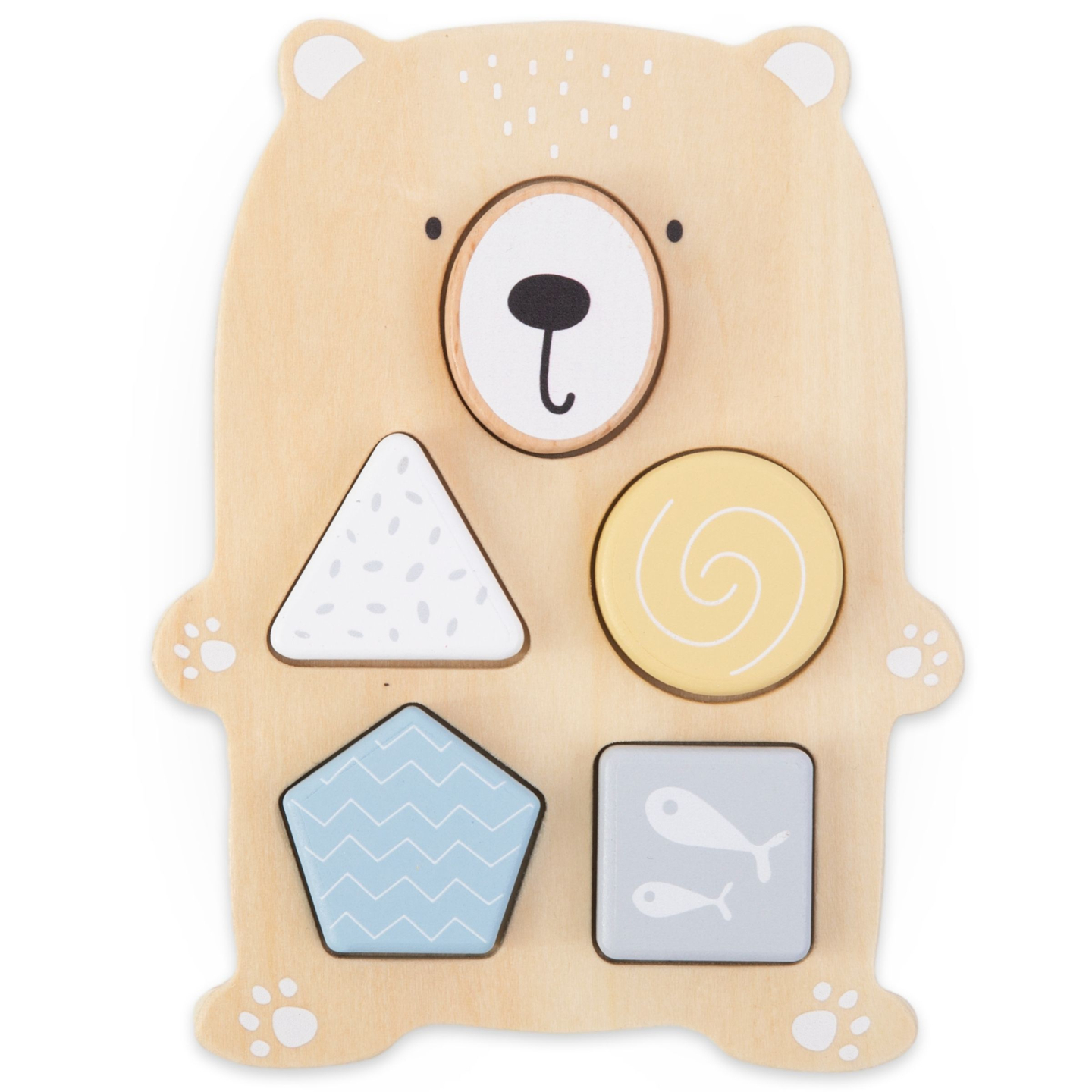 Set de jucării din lemn - împletitură colorată, piramidă de sigiliu, sortator de ursuleți de pluș
