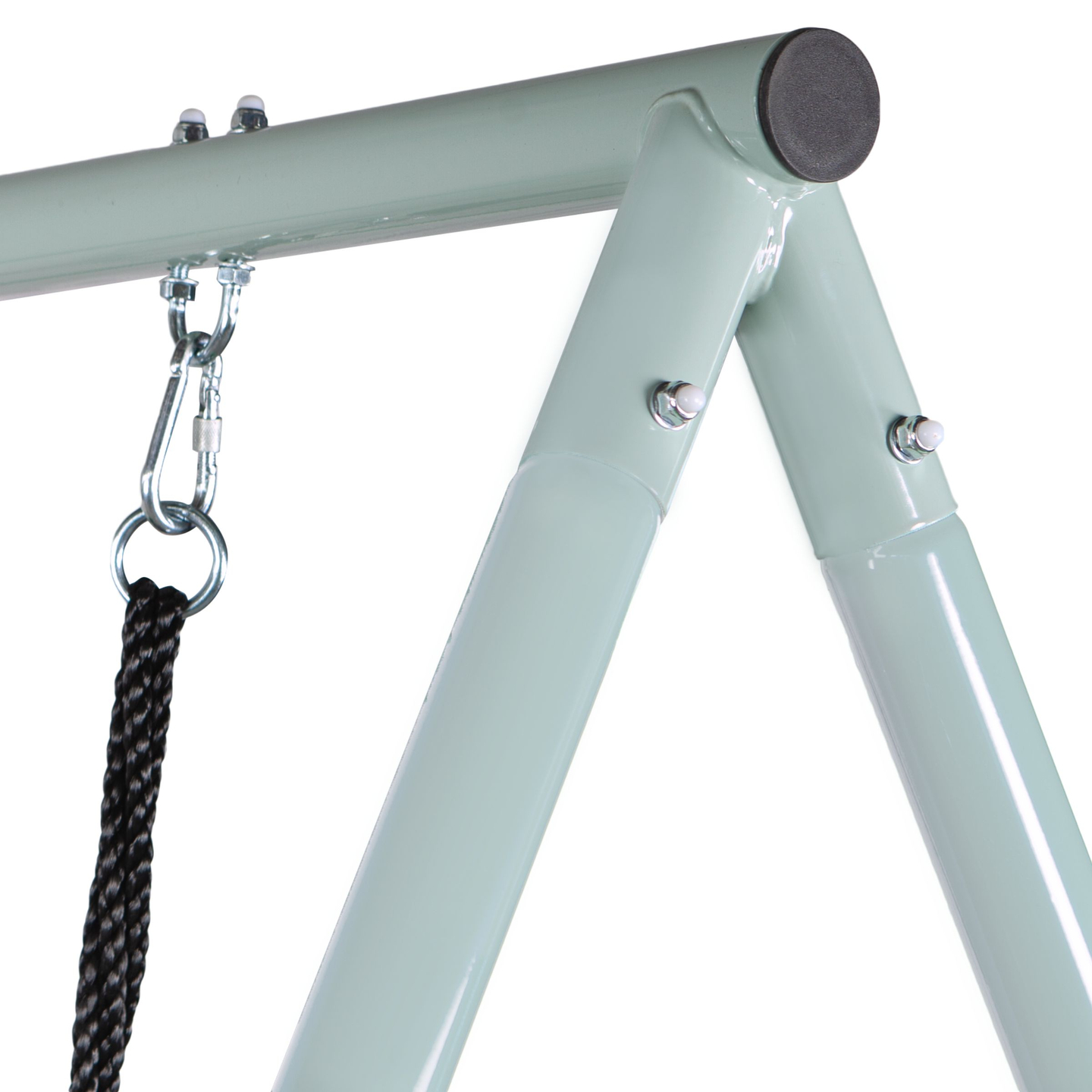 Leagăn de grădină de tip cuib de barză cu cadru și frânghii