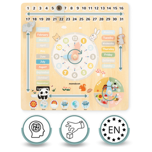 Calendar din lemn pentru copii 6in1