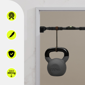 Bară de tracțiuni reglabilă HyperMotion 74-100 cm, 200 kg, Negru