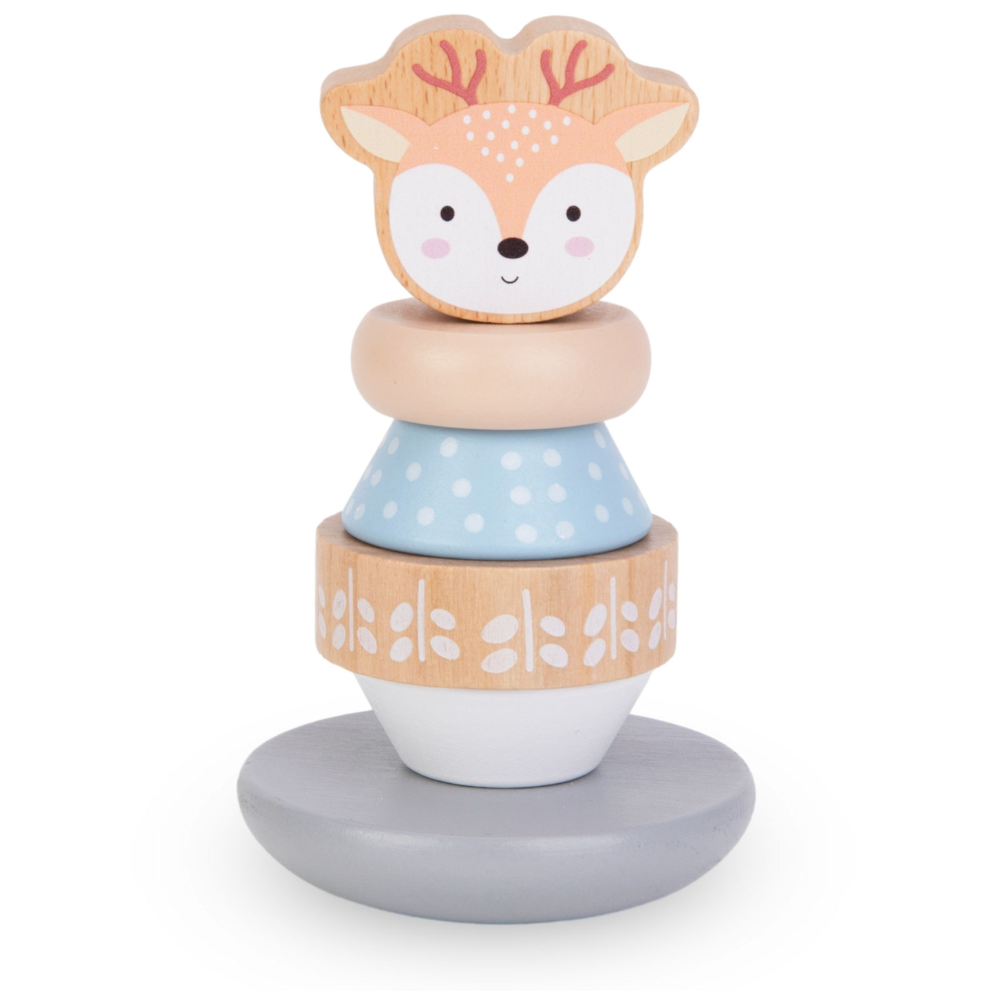 Set de jucării din lemn - întrepătrundere colorată, cerb piramidă, sorter Penguin