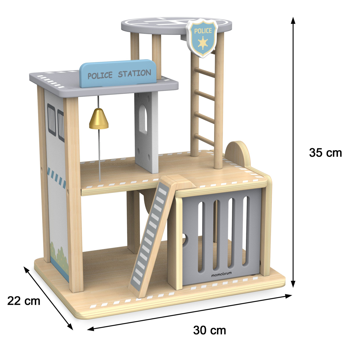 Post de poliție din lemn cu accesorii