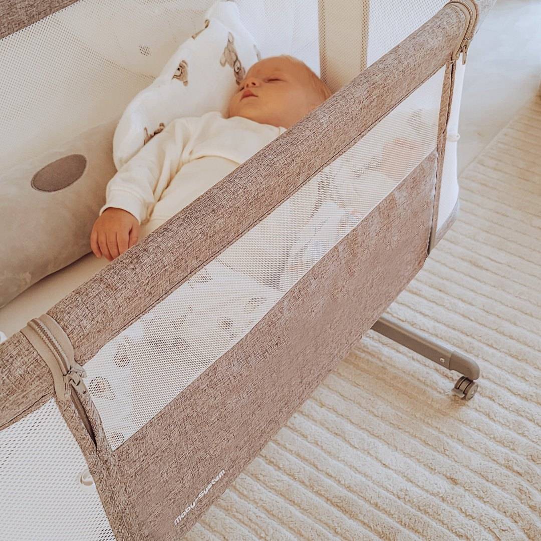 Pătuț extensibil Moby-System LUNA 3in1 - gri