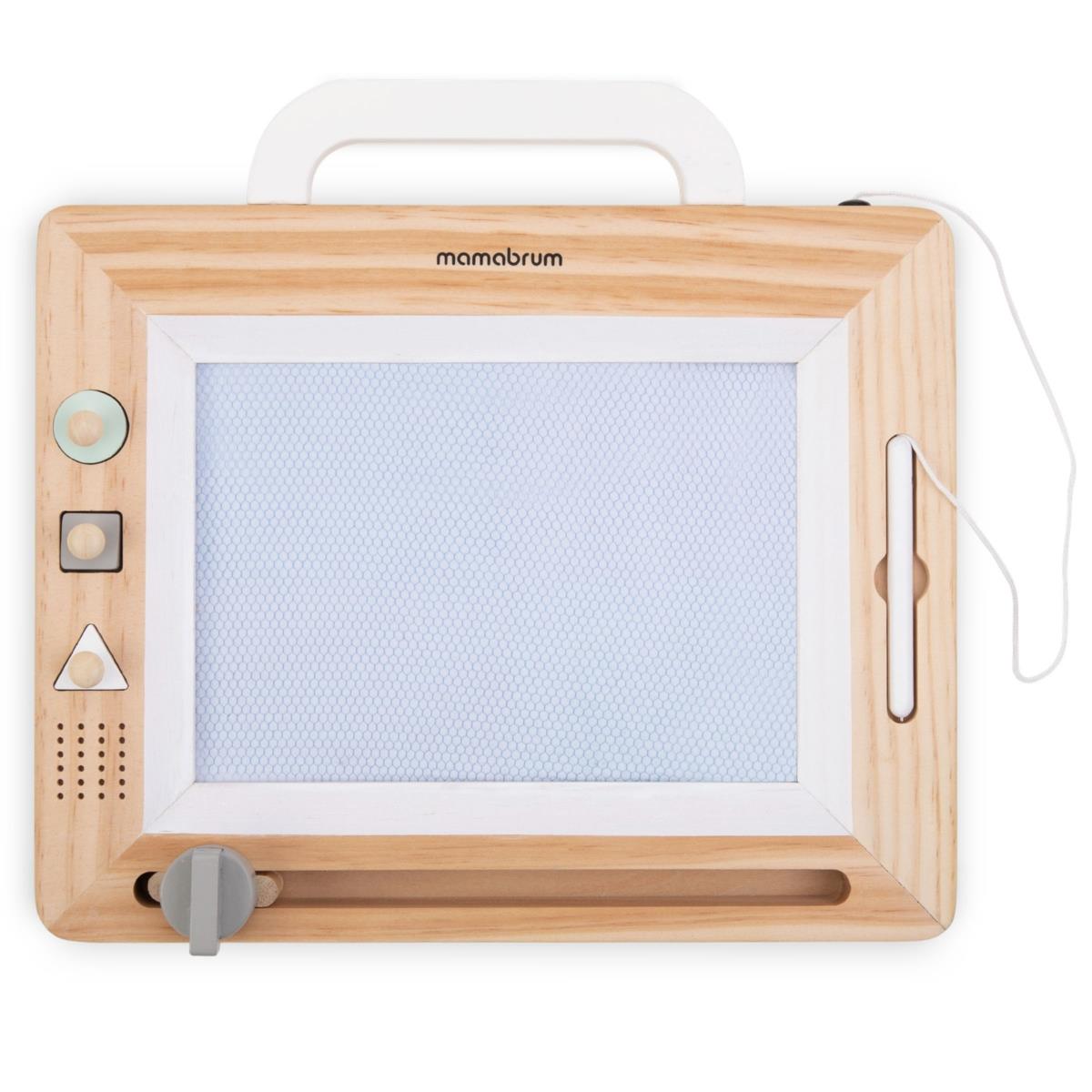 Album de însemnări din lemn cu ștampile - planșă de desen