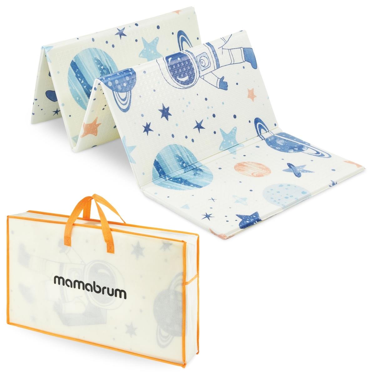 Covoraș din spumă pliabil pe două fețe 180 x 120 x 1cm - Cosmos/triunghiuri geometrice