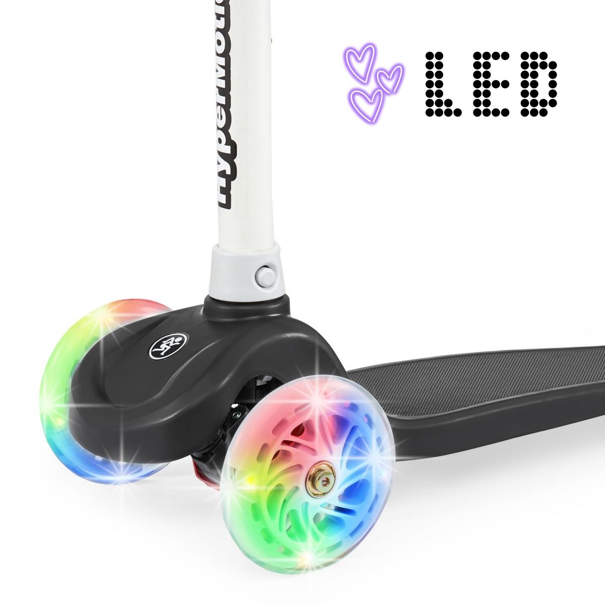 Trotineta cu echilibru cu trei roti TRINGO, 3-8 ani - negru + roti LED stralucitoare