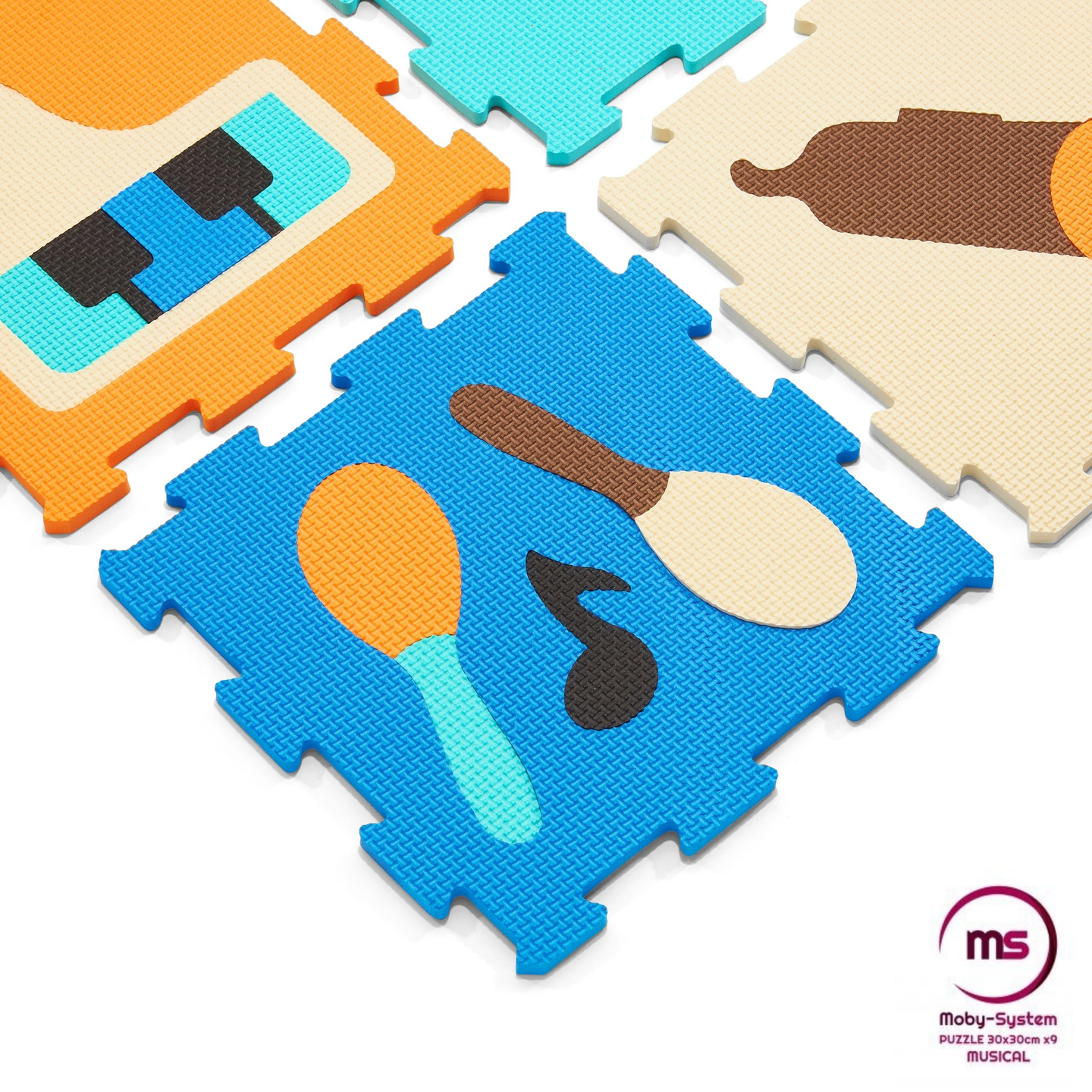 Covoraș puzzle educațional din spumă 90 x 90 x 1cm - spumă EVA - design: instrumente