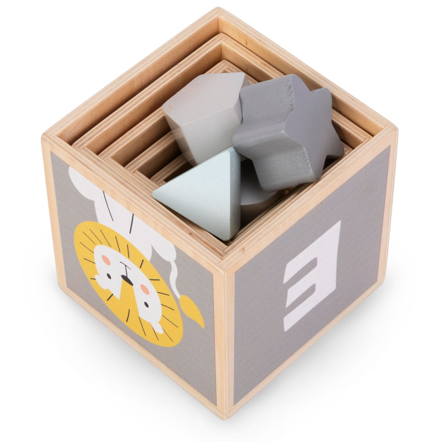 Turn din lemn - forma sorter numere alfabet animale