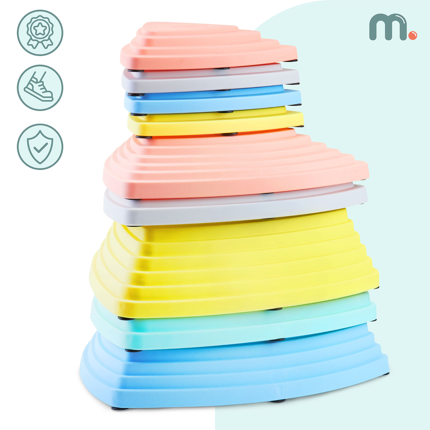 Pietre de echilibrare colorate - 9 bucăți