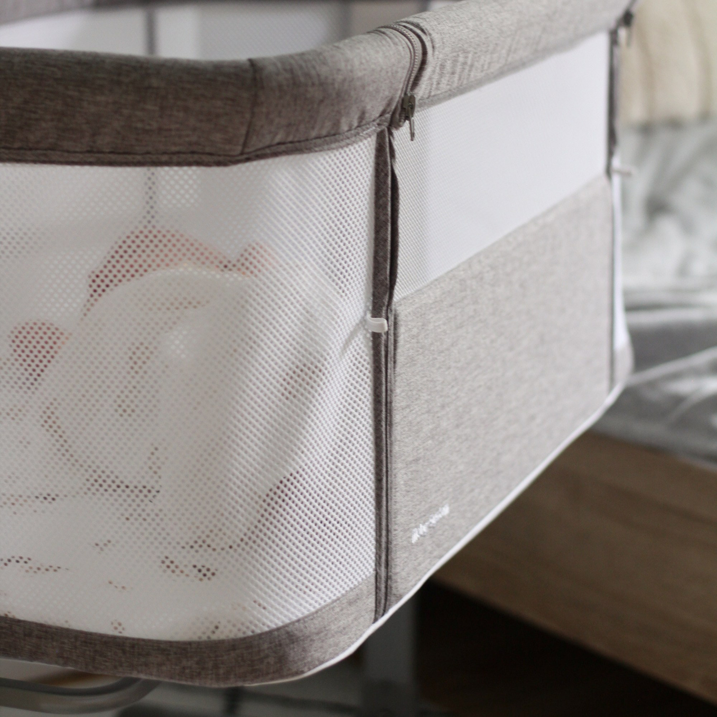 Pătuț extensibil Moby-System LUNA 3in1 - gri