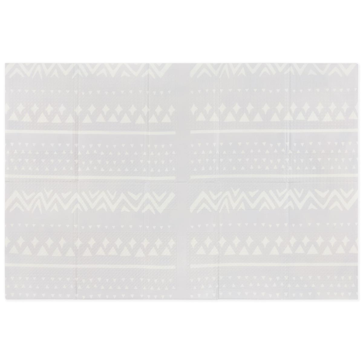 Covoraș din spumă pliabil pe două fețe 180 x 120 x 1cm - Elefanți exotici / Gri delicat