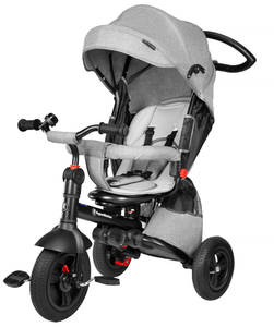 Tobi Velar tricicleta + folie de ploaie - gri
