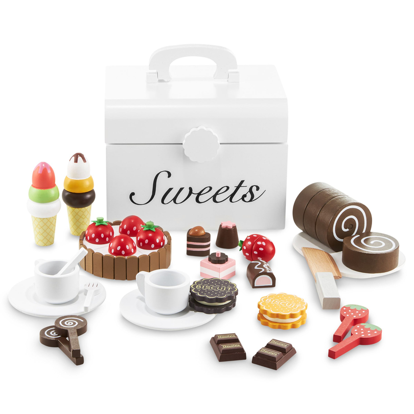 Cutie de bomboane de tăiere din lemn, magazin de dulciuri