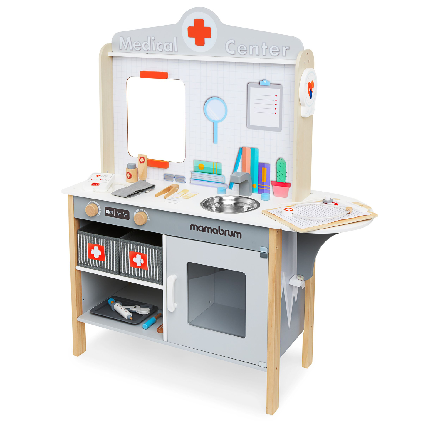 Cabinet medical din lemn spital XXL - set de doctor cu accesorii