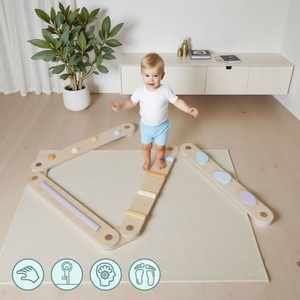 Cale senzorială mare din lemn - cale de echilibru - 9 elemente