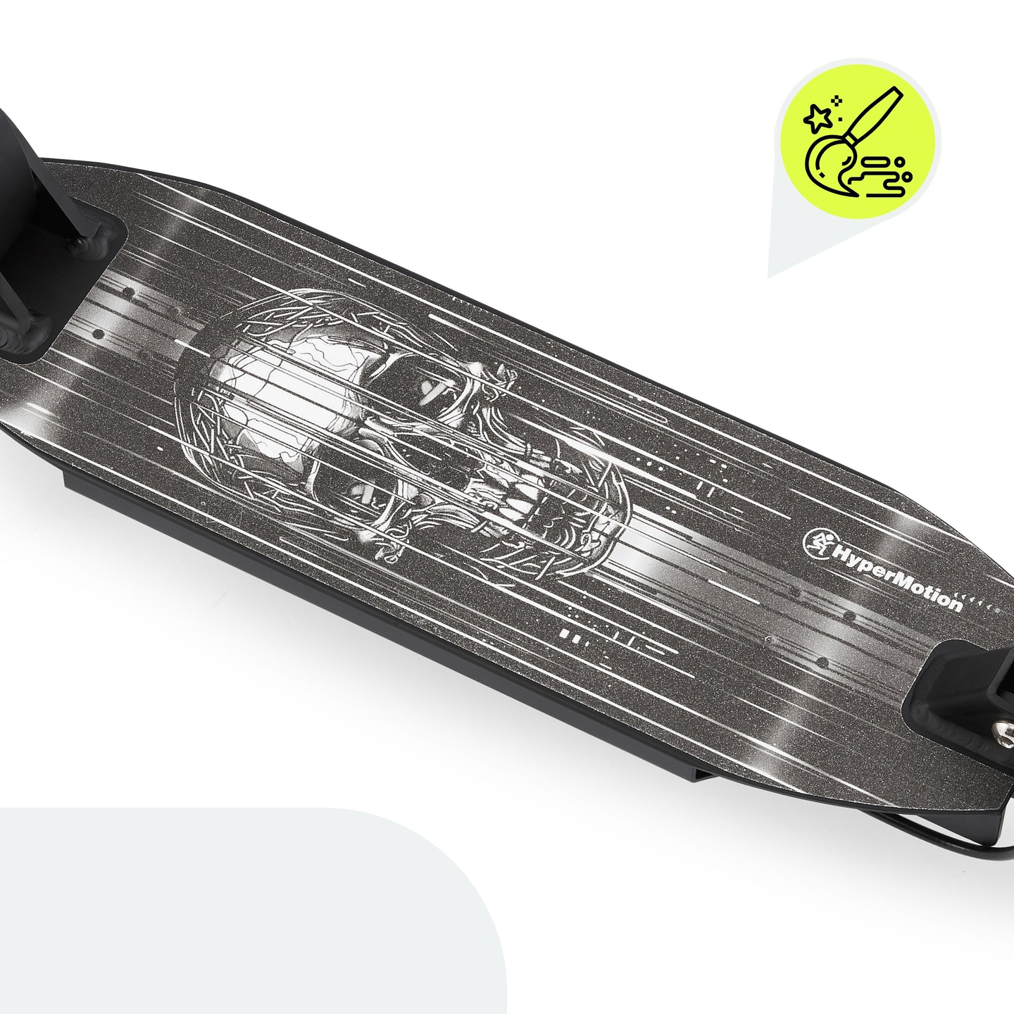 Scuter cu două roți pentru tineri adulți - cu amortizor - HyperMotion Skyline - negru, aluminiu - 100kg