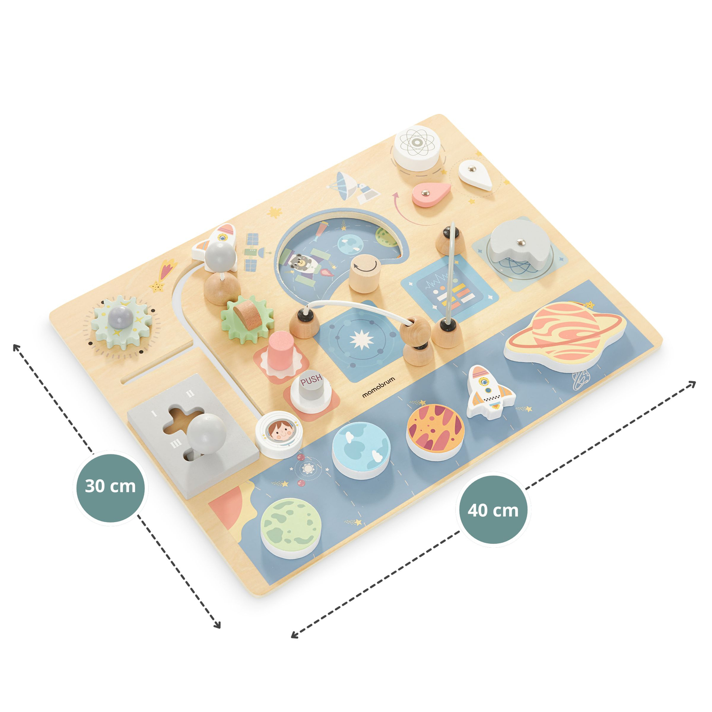 Tablă manipulativă din lemn - Cosmos
