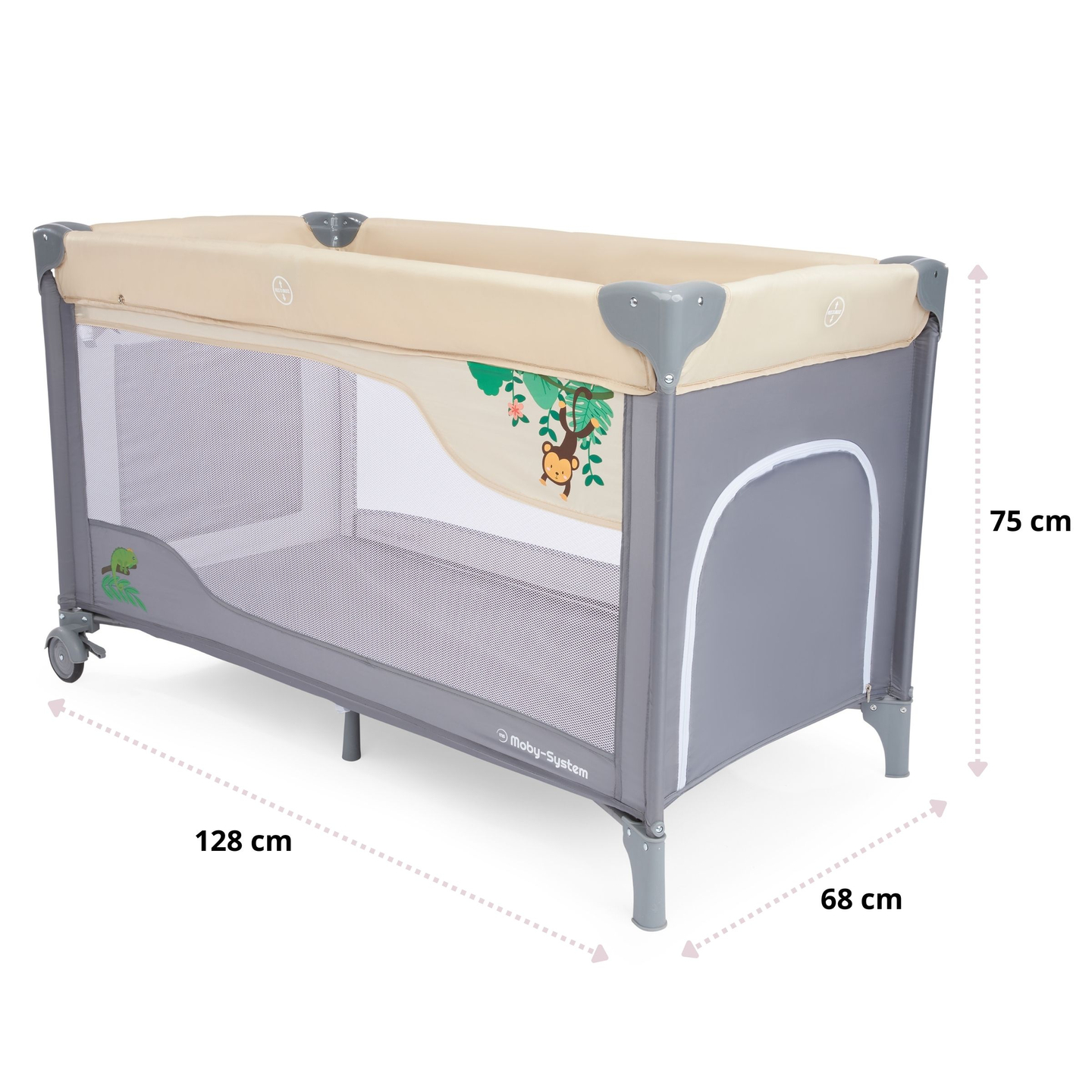 Patut de voiaj 0 - 36 m cu masuta de infasat + Sistem Moby-Sistem HUXLEY