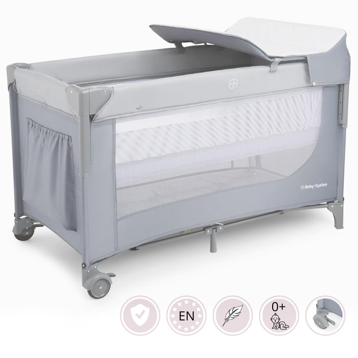 Pătuț de transport Closely 3 în 1 cu masă de schimbat, saltea și geantă de transport