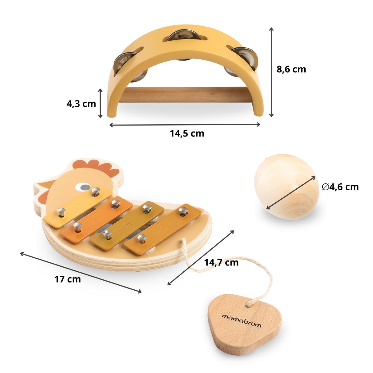 Set de instrumente cu motiv de pui