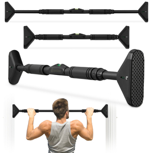 Bară de tracțiuni reglabilă HyperMotion 70–100 cm, 200 kg, Neagră