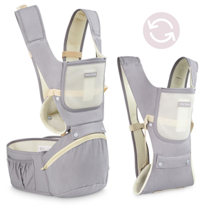 Cărucior ergonomic pentru copii - AMY 10in1 - 0-36 luni, gri