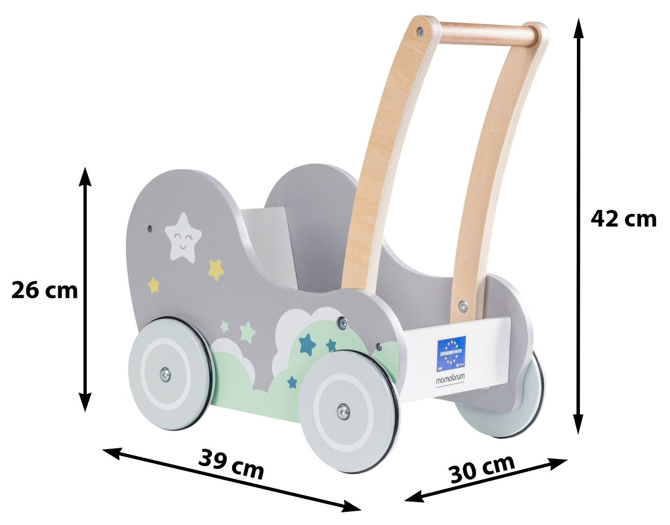 Cărucior de lemn pentru cărucior de lemn