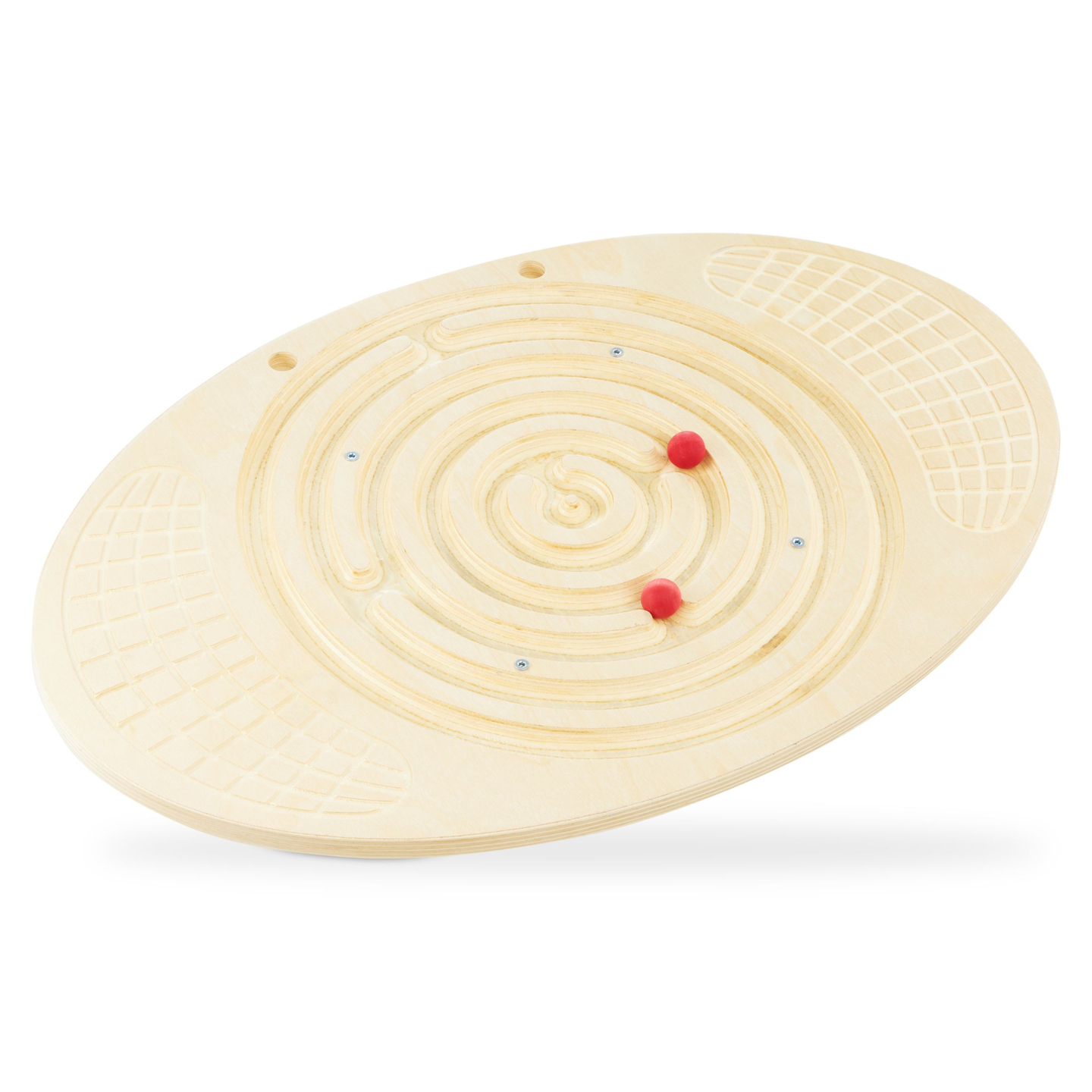 Tablă de echilibru din lemn cu labirint și bile - balansoar de echilibru