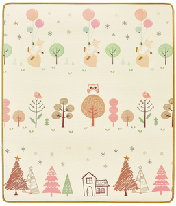 Covoraș de spumă cu două fețe XXL - rola 2 CM (pădure și zigzaguri)