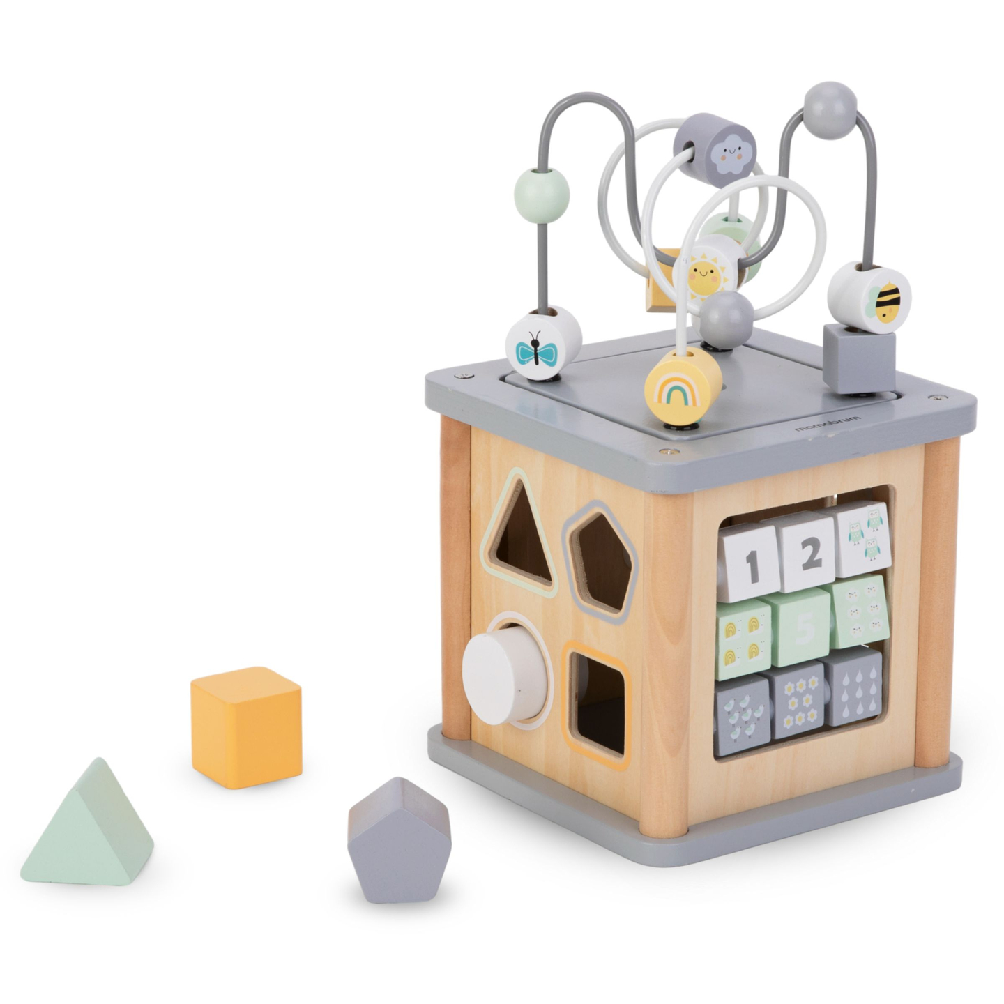 Cub educațional Montessori din lemn - bucla motorie