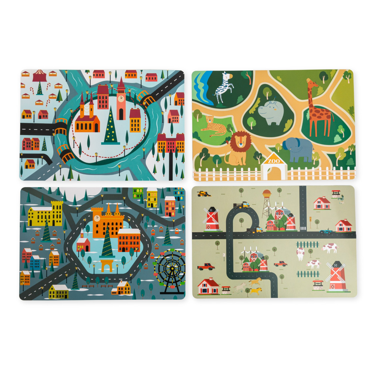 Tablă Montessori din lemn, cabină de pilotaj 2 în 1 pentru micul șofer și pilot – volan, schimbător de viteze, hărți de călătorie, radar