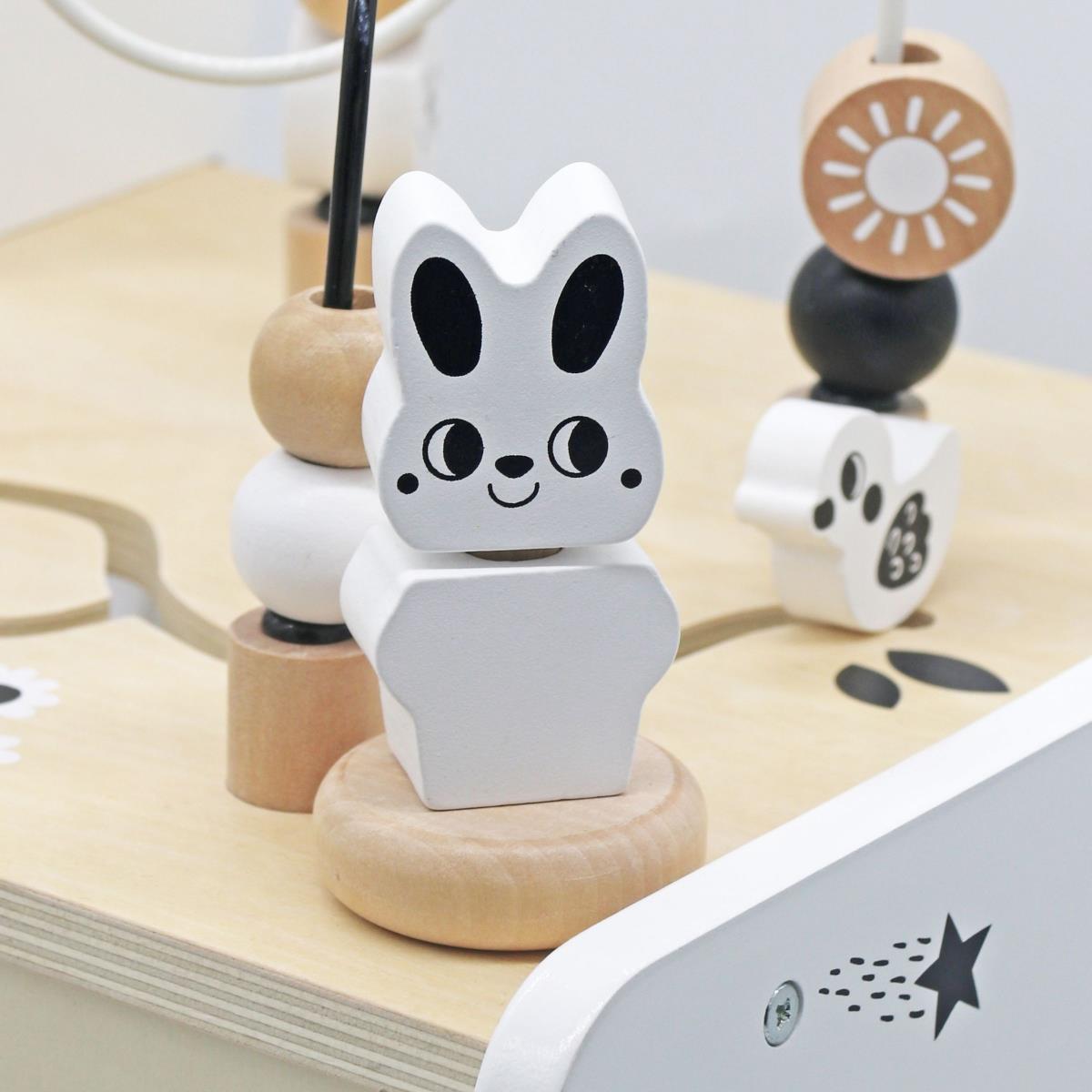 6in1 cărucior din lemn, Walker cu funcție de masă de învățare